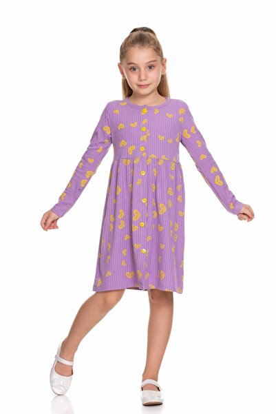 Cici kız Baby Junior Rochie de sezon cu mânecă lungă, cu nasturi, cu model de...