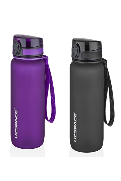 Uzspace (SET OF 2) Uzspace 800ml New Collection Soft Touch Tritan Water Bottle