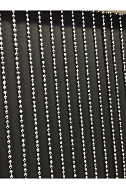 özdeğer home Κουρτίνα Πόρτας 75x180 Μεταλλικό Ασημί Χρώμα Στολίδι Πόρτας 2,5 εκ. Απόσταση Πλαστική Κουρτίνα με Αλυσίδα