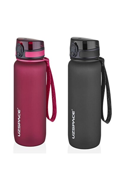Uzspace (SET OF 2) Uzspace 800ml New Collection Soft Touch Tritan Water Bottle