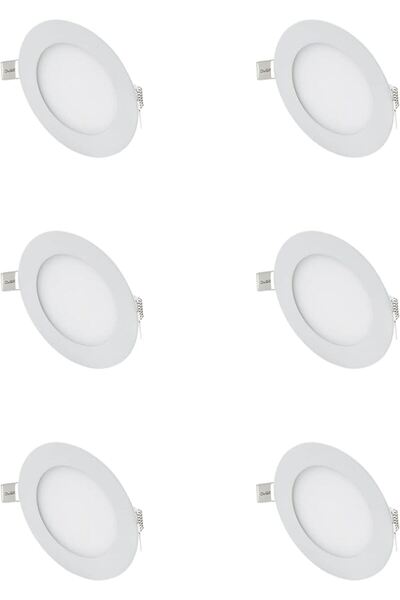 Cata 3W Slim Led Panel %100 Alüminyum 6500K Beyaz Işık (6 ADET) CT-5144B Spot...