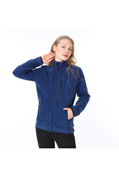 Vio Belle Kadın Tam Fermuar 5 Cepli Polar Ceket