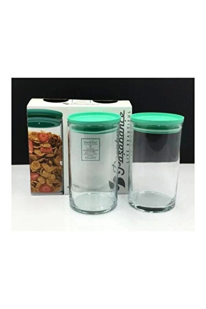btm home حاوية تخزين زجاجية من Pasabahce Breakfast Club مع غطاء مفرغ، عبوة من...