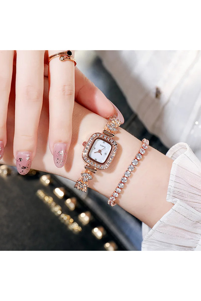 Bimodabu Minimal Luxury Stoned Polite Women's Wristwatch