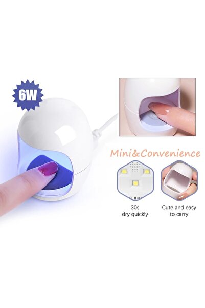 Canderel Protez Tırnak Kalıcı Oje Mini Uv Led 16 Watt 3 Led Oje Kurutucu