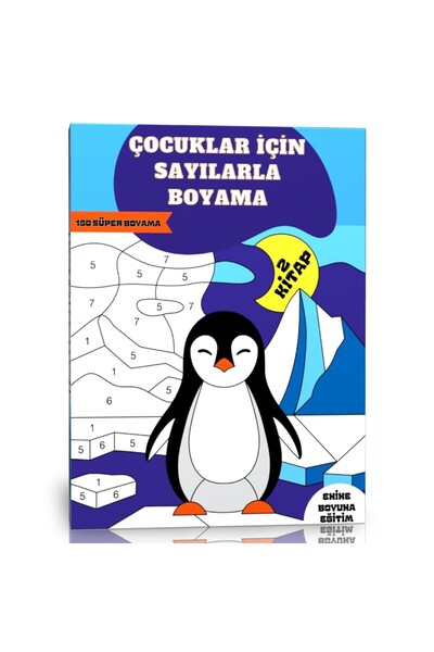 Enine Boyuna Eğitim Painting by Numbers Book Set for Children (Ages 2-6)
