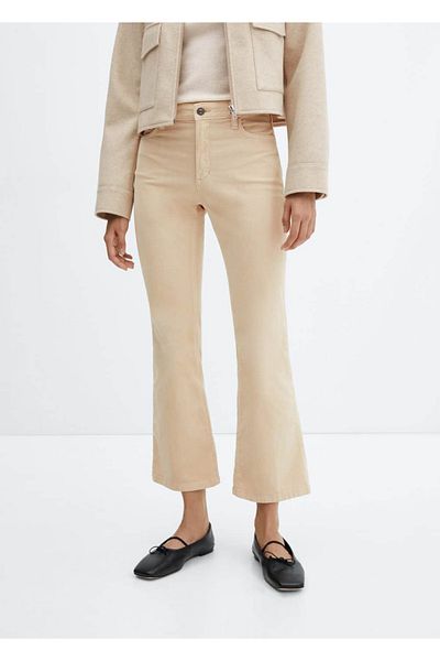 MANGO Woman Corduroy Jeans - Flare Cut Trousers