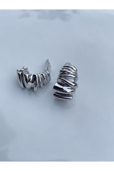 Lavian Accessories Silver Color Stream Earrings