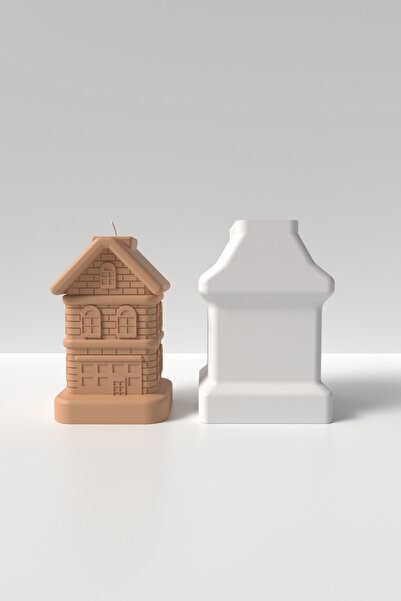 Cageartstudio Ev Şeklinde Mum Silikon Kalıp - Dekoratif Mum Kalıbı Mum Yapım ...