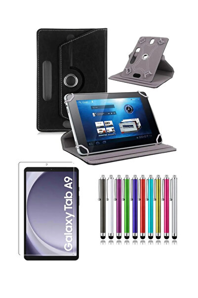 ebulduk Samsung Galaxy Tab A9 SM-X110 8.7" Tablet Case with Stand + Unbreakable Screen Protector + Touch Pen