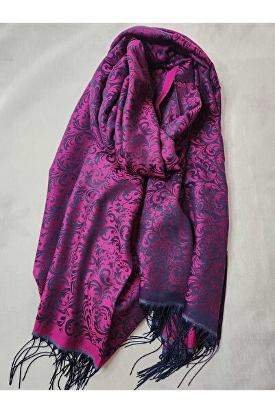 ElifceByÖzlem وشاح شال جاكار عتيق بلونين بنمط الباشمينا مقاس 75 × 175 سم