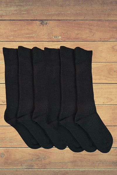 Leement socks Дамски диабетични вълнени чорапи с дължина до коляното 6 чифта дебели зимни истинска вълна