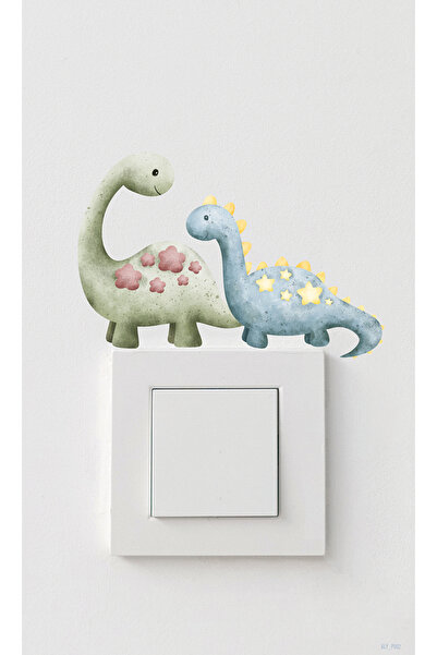 AlyMarkt Dinazorlar Temalı Priz Dolap Kapı Duvar Ayna Cam Için Eğlenceli Sticker