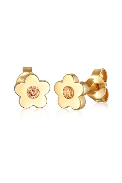 ELLI Ohrringe Kinder Blume Kristal 925 Gümüş