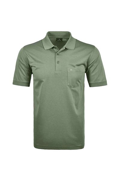 Ragman Herren Poloshirt - Oberteil, Softknit-Polo, Baumwollmischung, Brusttasche, Knopfleiste, kurz,
