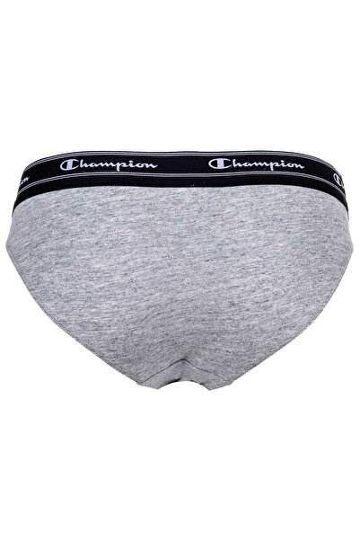 Champion Damen Bikini-Slips, 2er-Pack – Slip, Logo-Bund, einfarbig