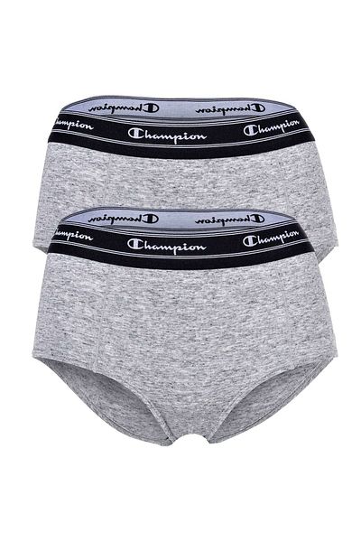 Champion Damen Hipster 2er Pack - Hose, Logo-Bund, einfarbig