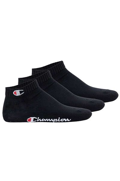 Champion Unisex-Socken, 3er-Pack – Viertelsocken, Basic, Logo