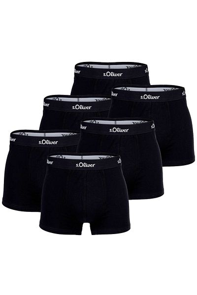 s.Oliver Herren Boxershorts, 6er-Pack – Boxerbrief, Baumwoll-Stretch
