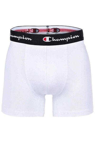 Champion Herren Trunks, 2er Pack -Boxershorts, Baumwolle, Logobund, einfarbig