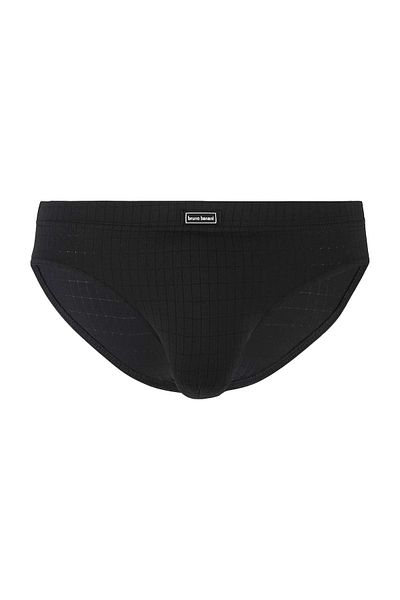 Bruno Banani Herren Slip - Check Line 2.0, Unterwäsche, Sportslip, Polyamid, Logo, Karo, einfarbig