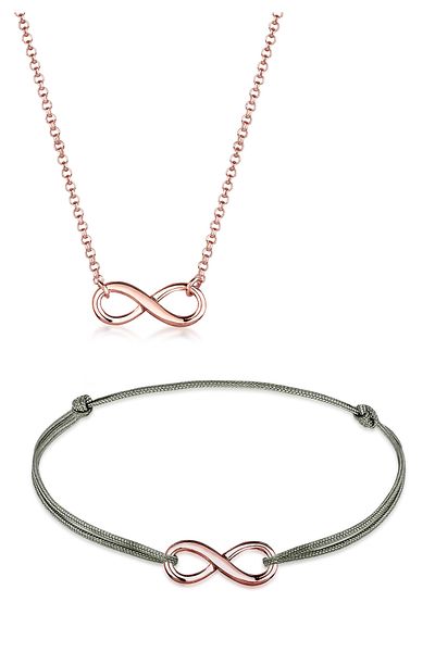 ELLI Schmuckset Infinity Unendlich Verbunden 925 Ayar Gümüş