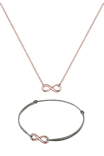 ELLI Schmuckset Infinity Unendlich Verbunden 925 Ayar Gümüş