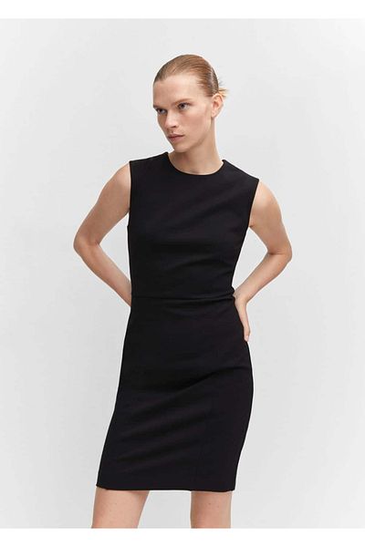 MANGO Woman Rochie fără mâneci împletită romană