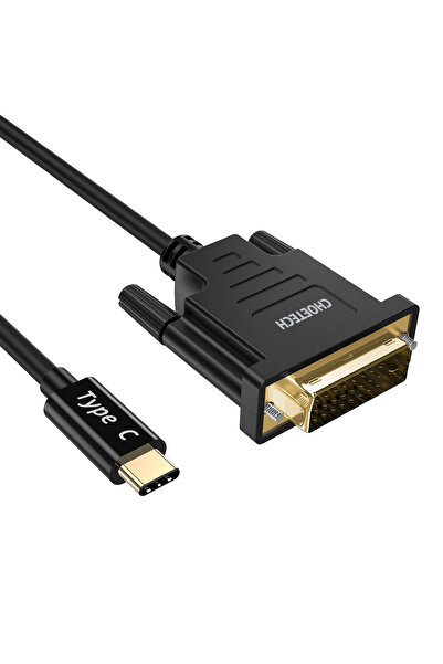 CHOETECH Çevirici Dönüştürücü Monitör Kablosu DVI Kablosu 4K@30Hz (6FT/1,8M) USB Tip C