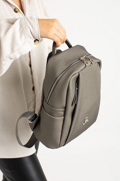 MEGA POLO CLUB OF COLORS Women's Black 7 Compartment Medium Size Waterproof Backpack M-637-1