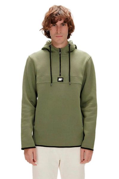 Bad Bear 19.02.27.027 Halfzip Half Zipper Hoodie Khaki Men's Sweatshirt