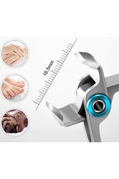 SİNKA Stainless Ultra Wide Mouth Nail Clipper + Manicure Scissors Stainless Inox Professional SET with Biley