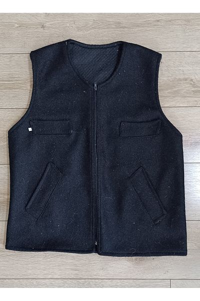 hungisa Black Felt Vest