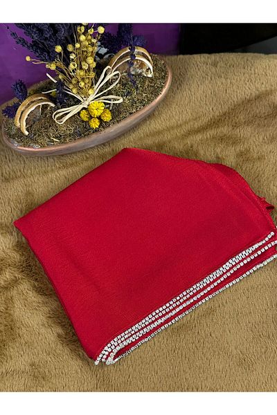 Elif RED STONE SILVER SPECIAL DESIGN JANJAN SHAWL