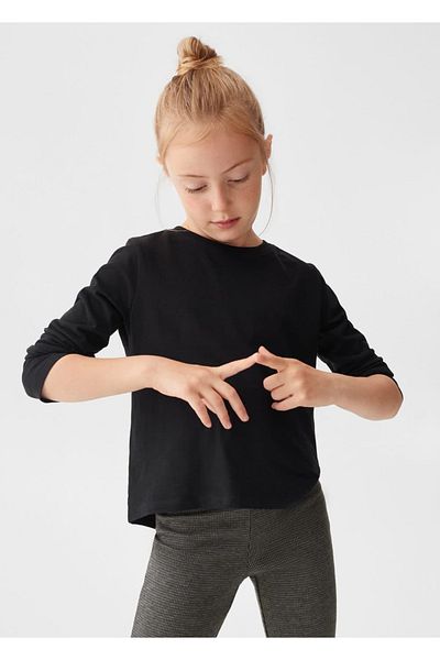 MANGO Kids Langarm-T-Shirt Baumwolle