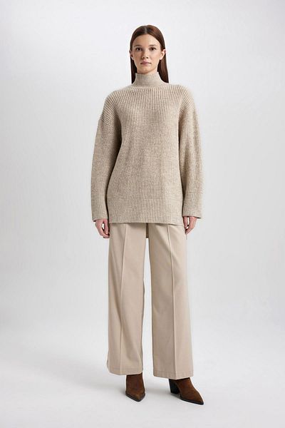 DeFacto Turtleneck Regular Fit Knitwear Sweater Tunic - B6376Ax23Wn