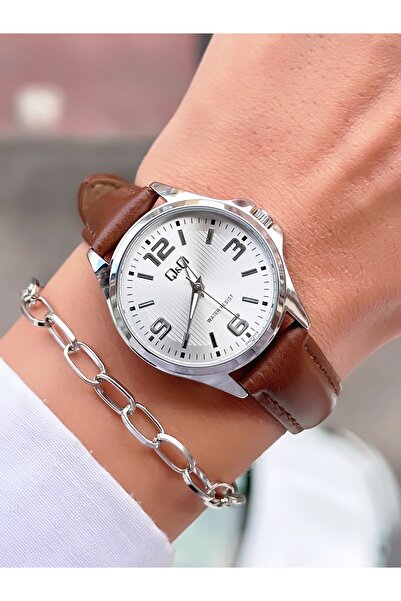 Q&Q QQ Kadın Kol Saati Deri Kordon Su Geçirmez 2 Yıl Garantili