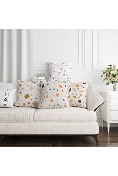 dekomall home & living Husă de pernă cu pietre colorate pe două fețe, 4 piese...