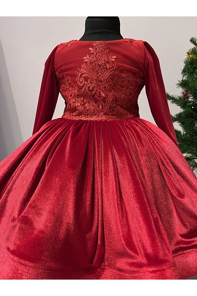 İkrabutikbursa Red Velvet Christmas Dress