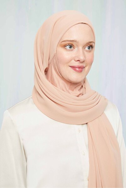 Melodi Scarf Women's Hijab Hijab Bonnet Chiffon Shawl Powder
