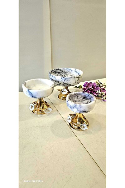 Genel Markalar AYAKLI MERMER SUNUMLUK MİMELİ GALA DERTAYLI 3.PARCA