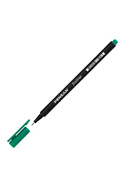 Pensan قلم Fineliner ذو طرف لباد 0.4 مم أخضر 6500 (عبوة من 10 قطع)