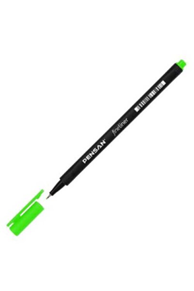 Pensan قلم Fineliner ذو طرف لباد 0.4 مم أخضر فاتح 6500 (عبوة من 10 قطع)