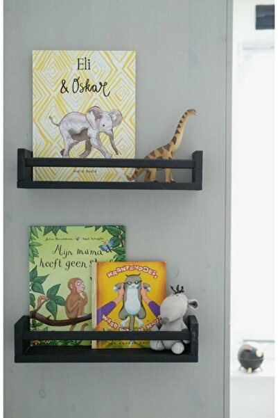 EGN WOODS Raft de perete pentru baie Montessori, suport pentru condimente 2 p...