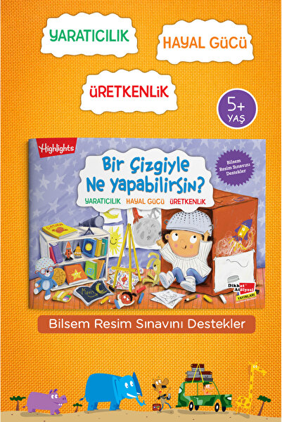 Dikkat Atölyesi Yayınları Bilsem Resim Sınavı Hazırlık Bir Çizgiyle Ne Yapabi...