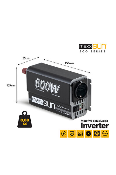 MEXXSUN 600 WATT 12 VOLT MODİFİYESİNÜS İNVERTER