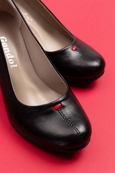 Gondol Women's Genuine Leather Classic Heeled Shoes Vdt.660