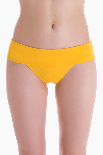 AYYILDIZ 63040 Yellow Waist Foldable Bikini Bottom