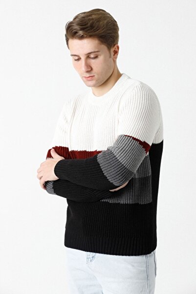 F&K Örme 84600 Πλεκτό πουλόβερ με μοτίβο τοπίου