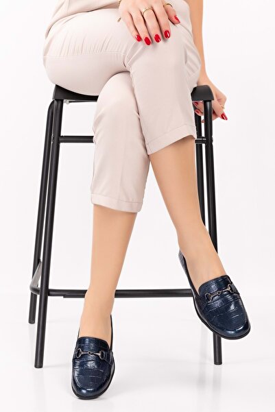 Gondol Kadın Hakiki Deri Anatomik Taban Lastikli Babet Ell.7085